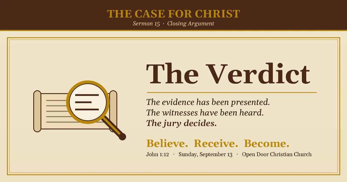 Next Sunday At ODCC - The Verdict